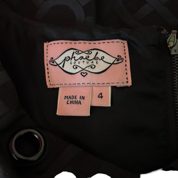 Phoebe Couture Black‎ Sleeveless Dress Size 4 - Picture 7 of 8